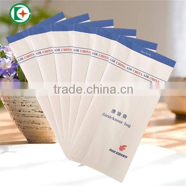 paper air sickness bag/wholesale sanitary paper bag/waterproof paper bag for airline or train