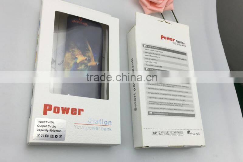 Big capacity White power bank 8000-10000mah, white phone charger 10000mah, promotional gift 10000mah power bank