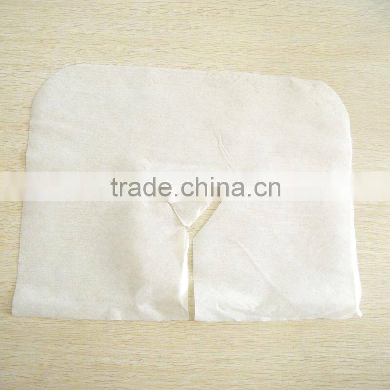 White Y Style Disposable Face Rest Covers for spa, massage