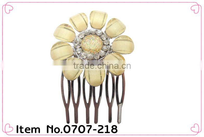 High quality blue rhinestone crystal hair comb