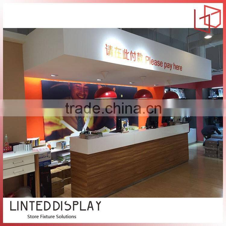 easily stalled checkout cash counter/cashier table