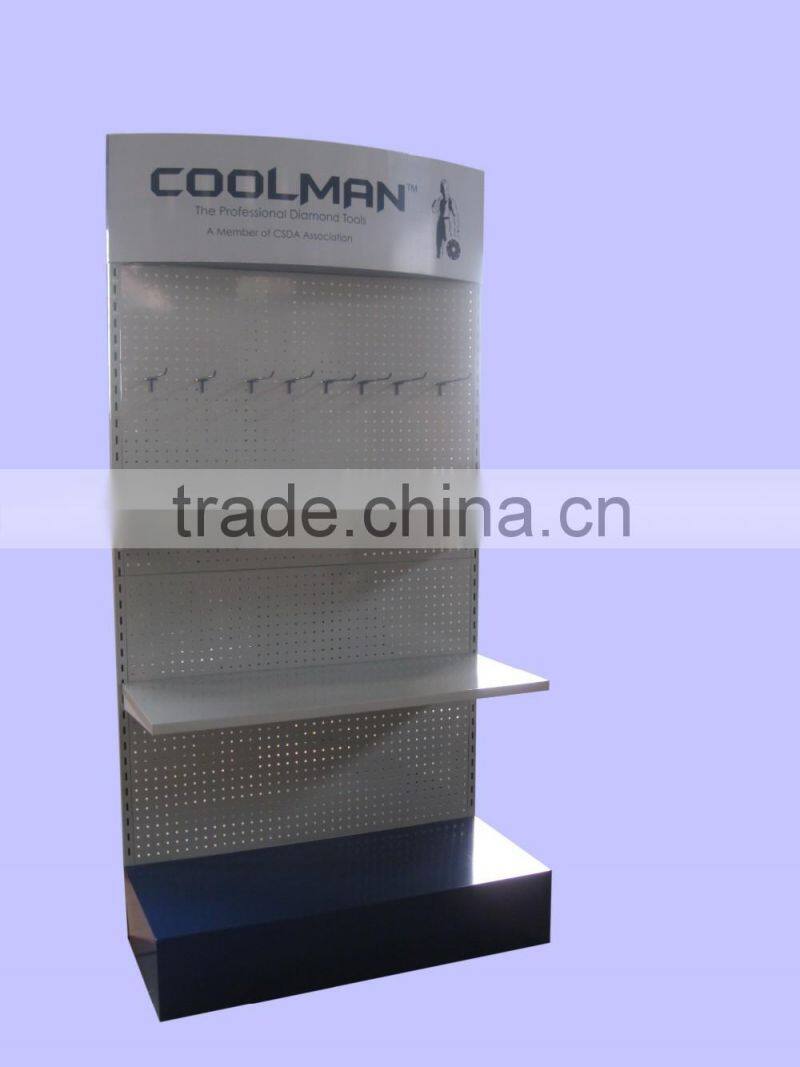 Customized hot retail metal wall display shop shelving