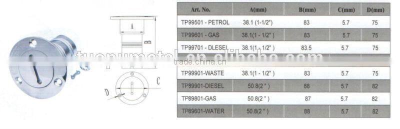 China stainless steel boat thru hull fittings ,yacht thru hull fitting,thru hull outlets with key
