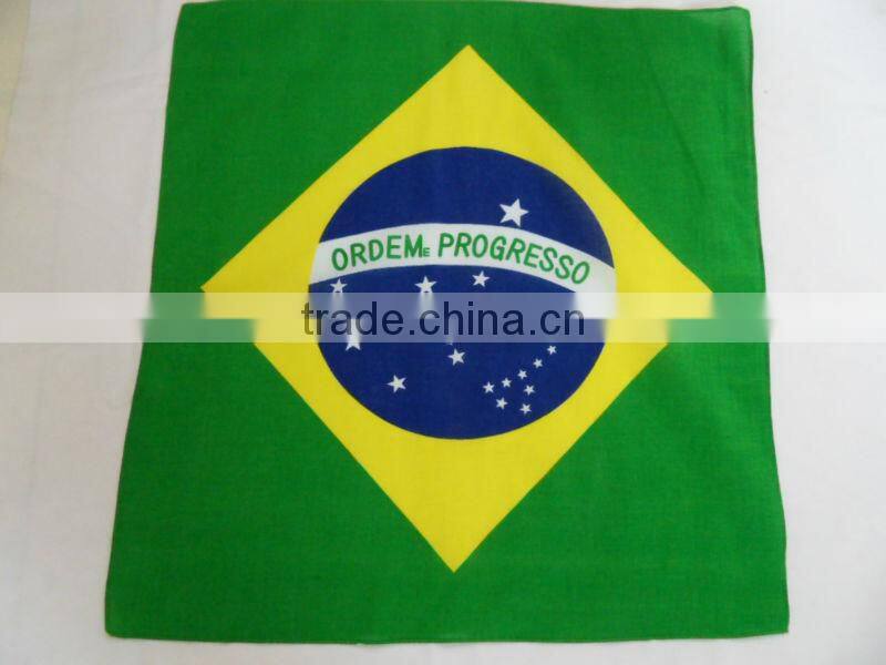 Hot 100% Cotton 22x22" Double Sided Printing Head Wrap Scarf Wristband Bandanas