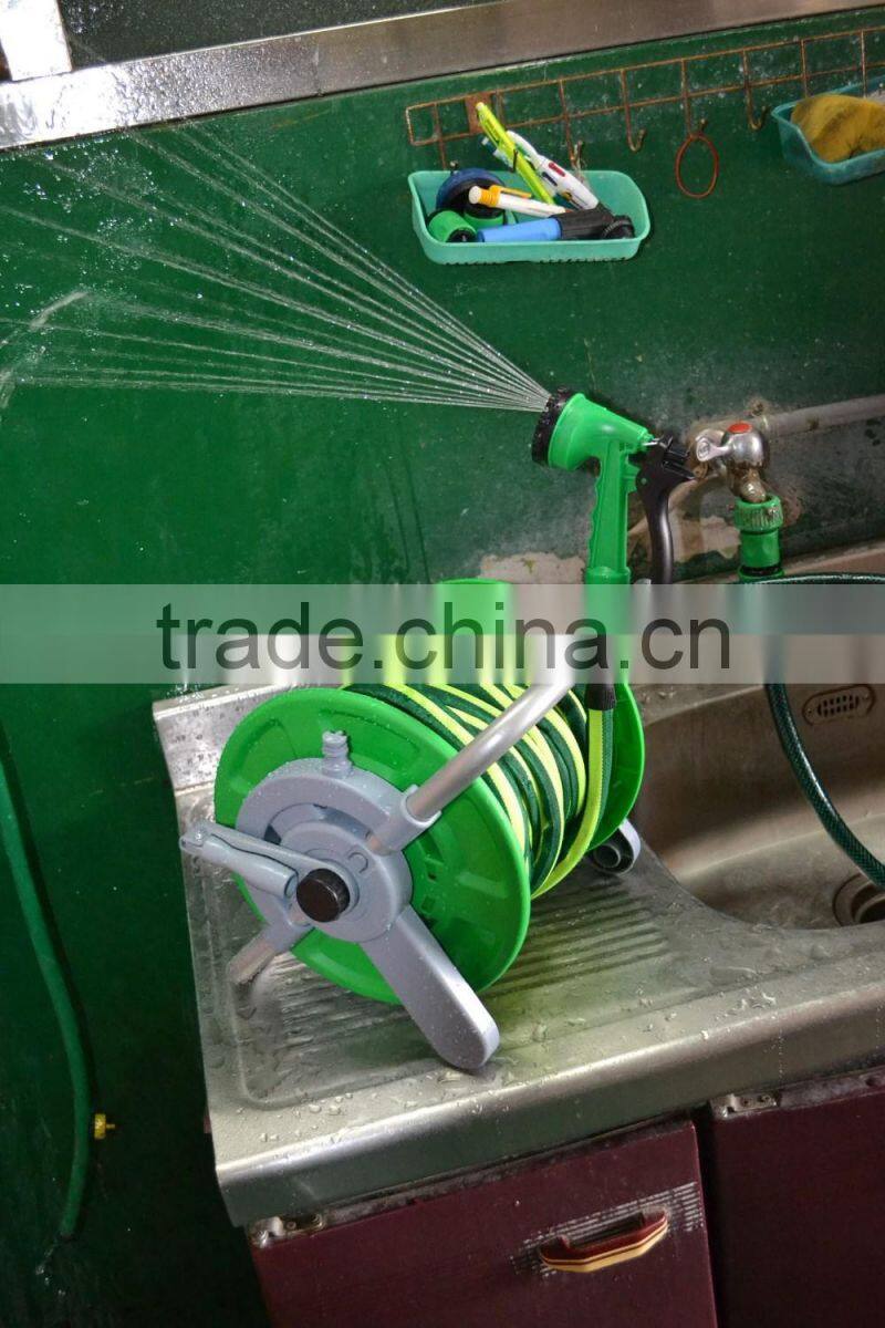 15 meters flat hose with mini water hose reel