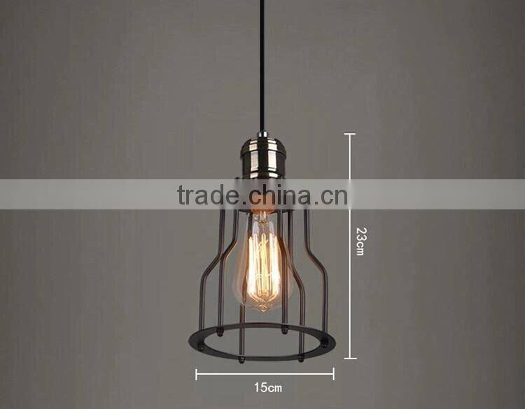 Industrial loft style Black iron Electric vintage pendant light with 6-12 bulbs