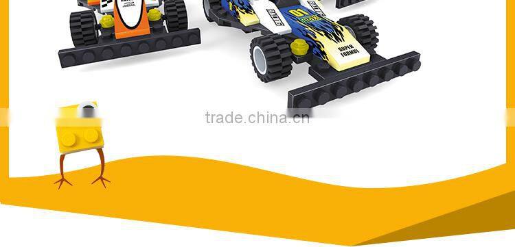 Super racing car game new products for 2016 educational building blocks play set toys for kids