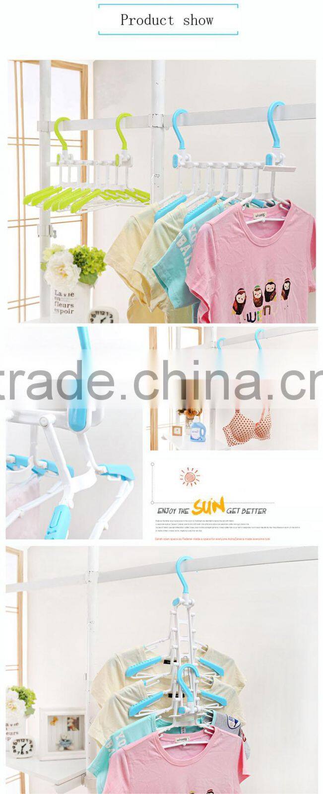 Multi-function double side hangers Magic Hangers Clothes Rack Home Organization foldable