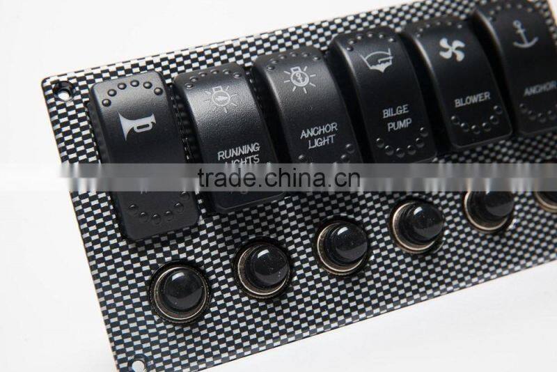 6 Gang thermals overload protector rocker switch panel