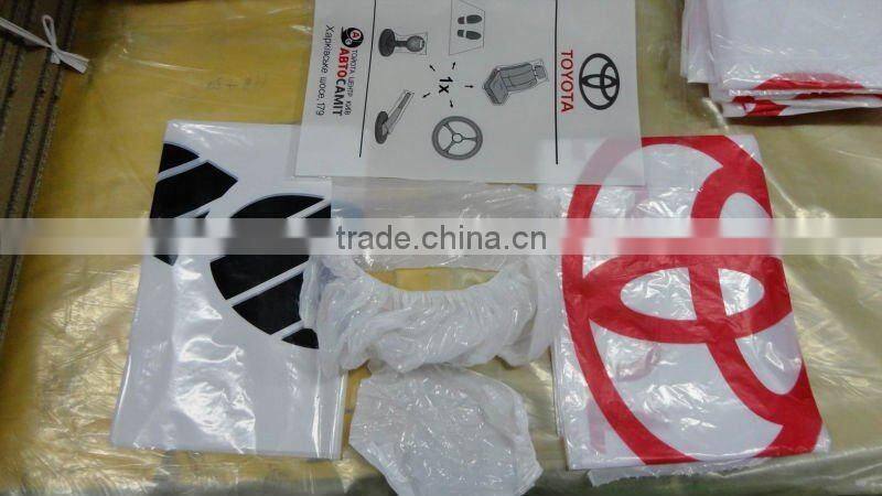 Disposable plastic seat cover for car 5 in 1