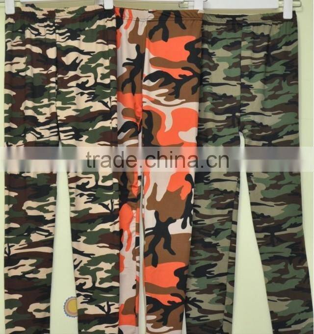 Ostart Girl Women Army Green Camouflage Army Pull on Fashion Leggings Jeggings Pants