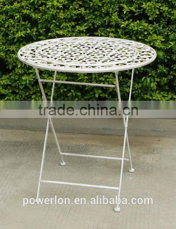 Unique Outdoor Furniture Foldable Garden Patio Set Antique White