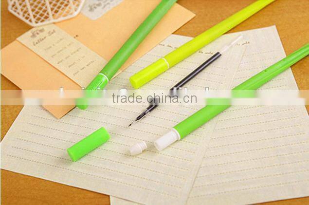 M095 custom Grass shape color small plastic writing ballpoint pen wholesale