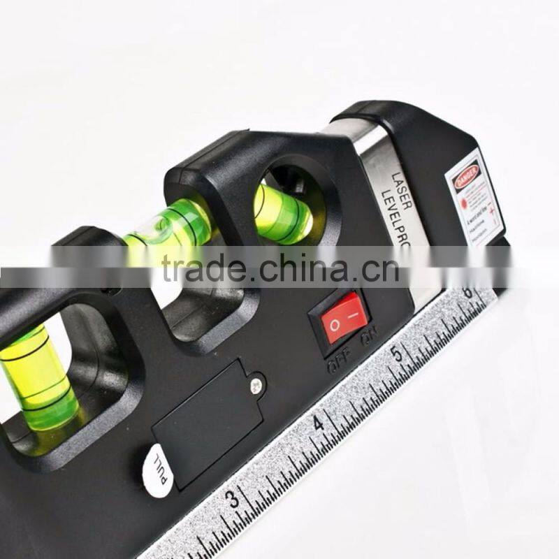 New Arrival Magnetic Multi-Funcation Cross Line and Laser Dot 2.5m Measuring Tape