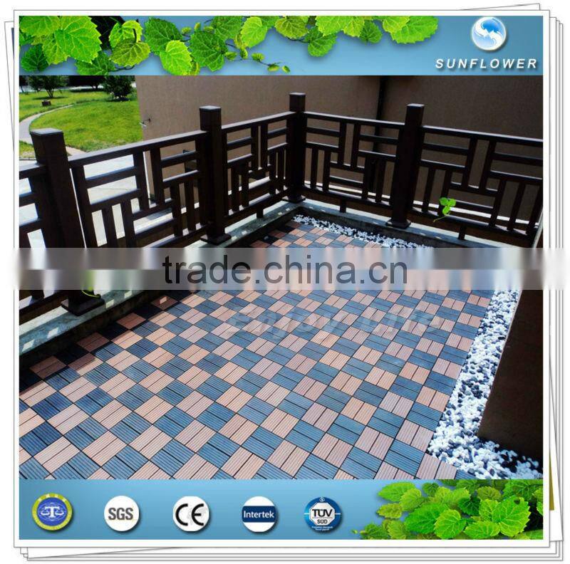 wood plastic composite diy patio flooring
