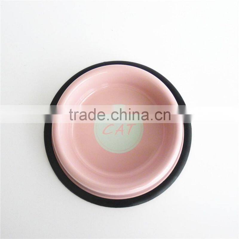 Carbon Steel with Powder Coated Food/Water Serving Cat Feed Pet Bowl