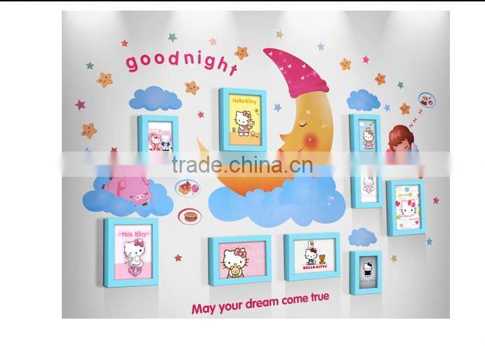 children room simple colorful wooden photo frame