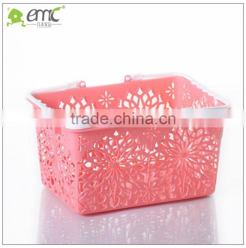 with two handles ,plastic bath basket