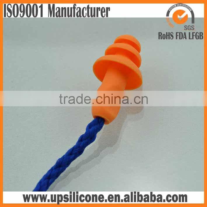 silicone ear plug with string