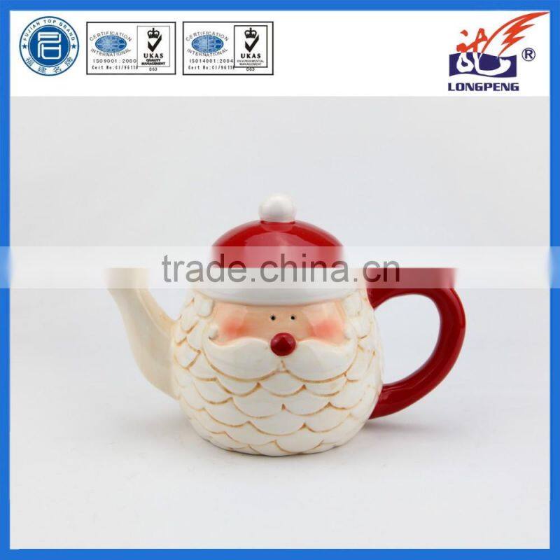 Ceramic Santa Claus Head Teapot,Christmas Santa Claus Head Teapot