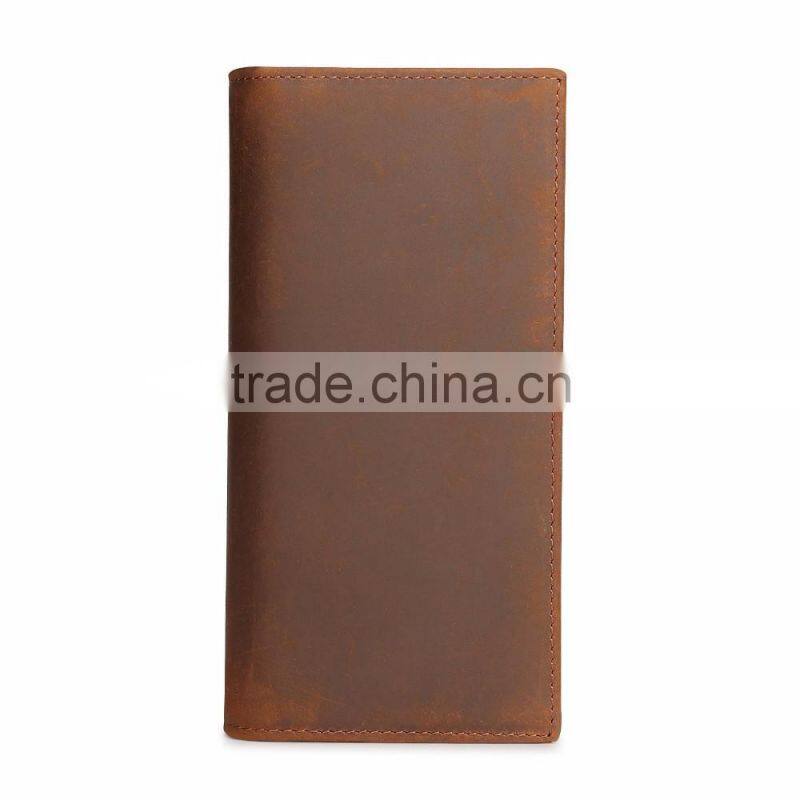 2017 popular money bag woods genuine leather wallet bussiness RFID safe card case wallet