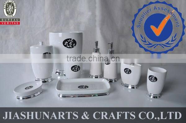 Silver-Plated Base Ceramic Cotton Jar