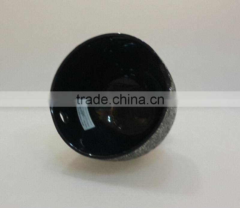 5.2inch Ceramic Japanese black your logo soup noodle bowl