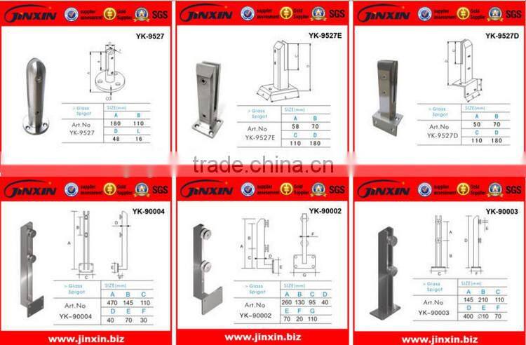 JINXIN frameless glass railing stainless steel glass pool fence spigot