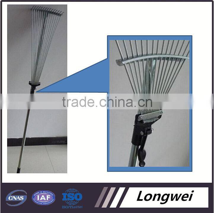 Manual power source adjustable steel garden rake of good quality in Tangshan