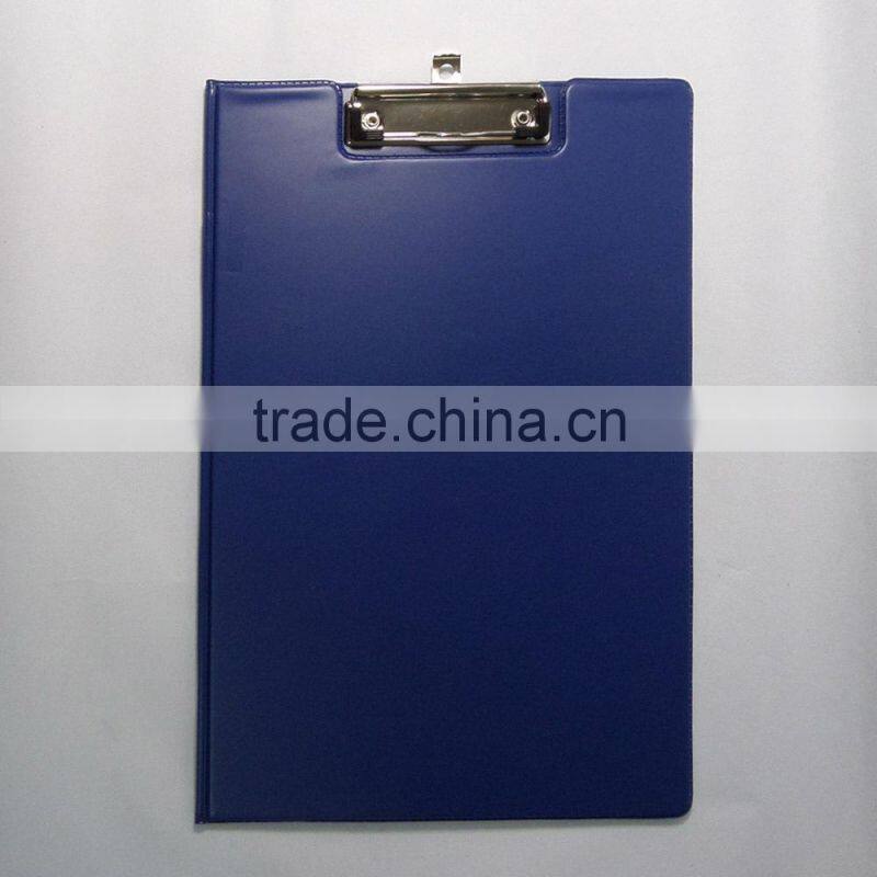 FC size office PVC plastic folding clipboard with storage