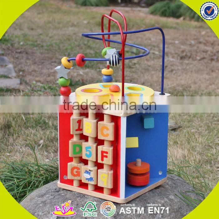 2017 New design funny children wooden beads toy W11B090