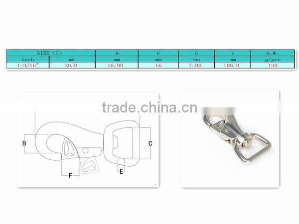 Stainless Steel Rigging Hardware Metal Snap Dog Hook