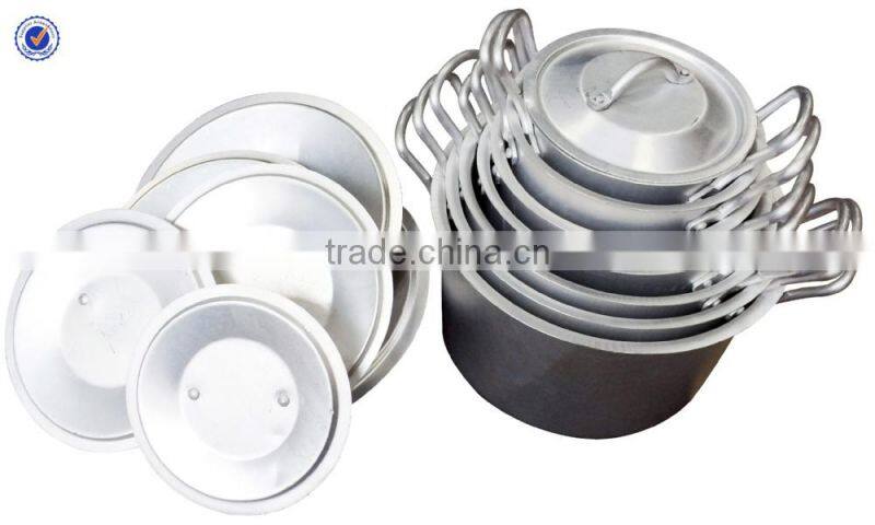 Hot sale cookware set satin aluminum pot