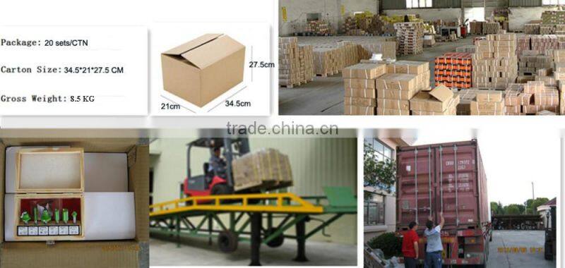 Factory Wood Router Bit Set 6pc 8mm Shank for Woodworking Tungsten Carbide End Mill Cutting CNC Carved Engraving milling cutter