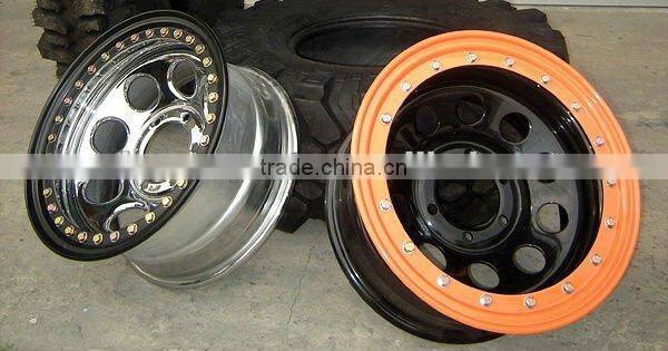 15x8 5X4.5 Street Lock 252 BLK D Window Fake Bead Lock steel wheel