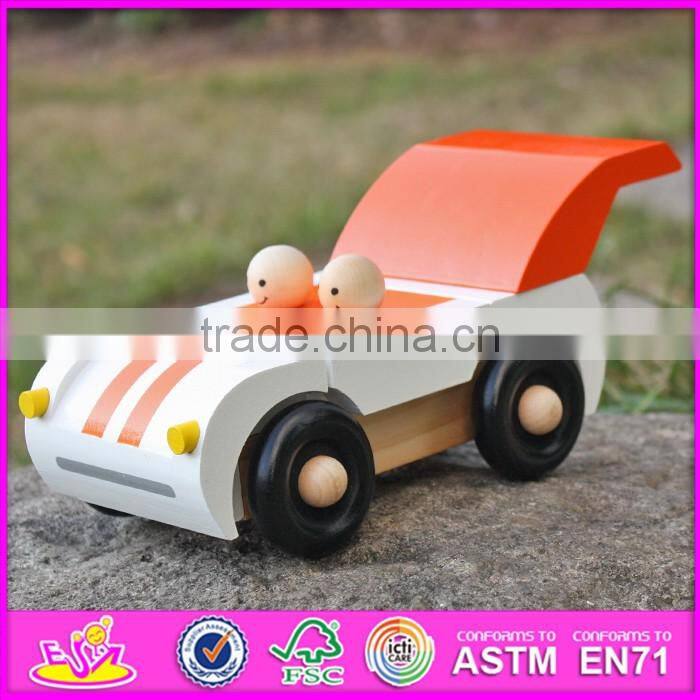 2016 new design kids funny wooden toy cars for boys W04A325