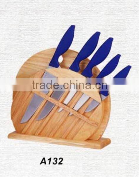 10pcs wooden kitchen knife block