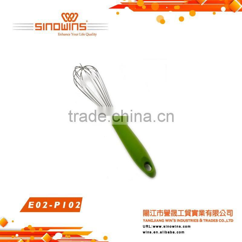 Food Grade Stainless steel Kitchen tools hand rotating egg whisk