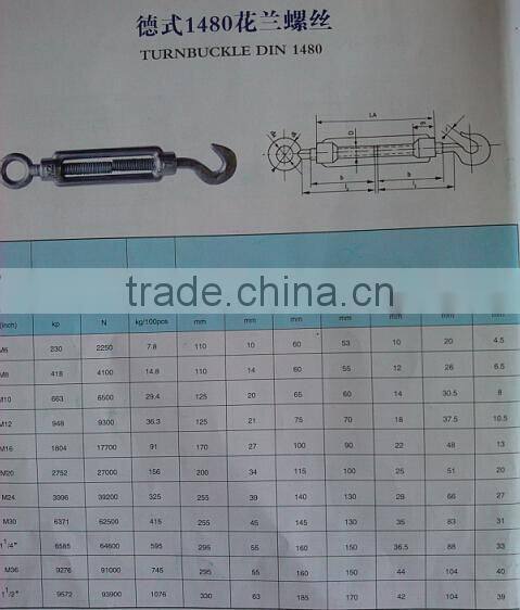 Din1480 Turnbuckle With Eye And Eye