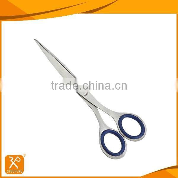 6-1/2'' All stainless steel stationery scissors with rubber handle