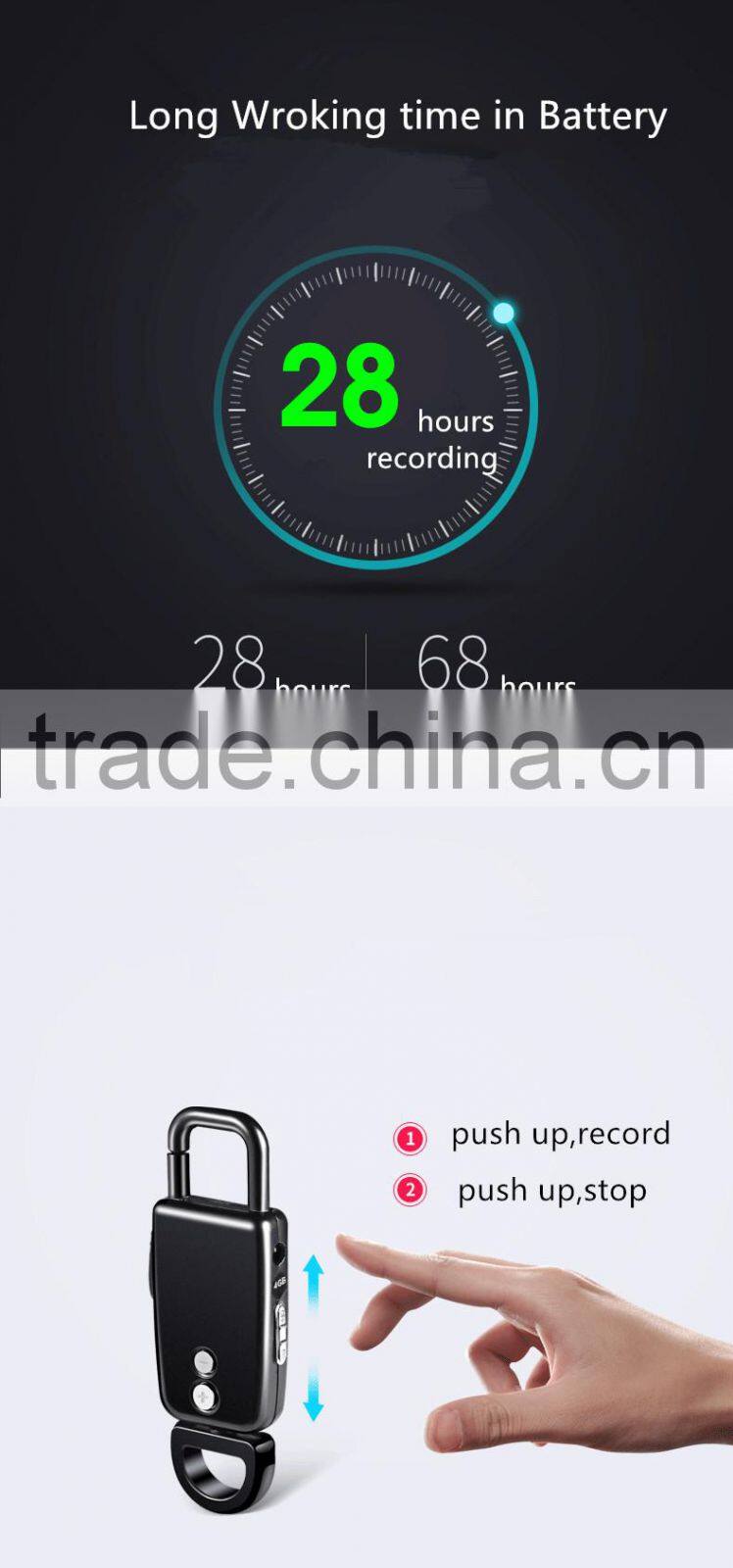 Voice Recorder Digital 8gb Audio Dictaphone Mp3 Player Usb Rechargeable Spy New