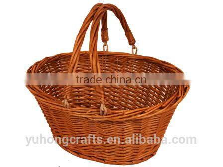eco-friendly willow basket with handle