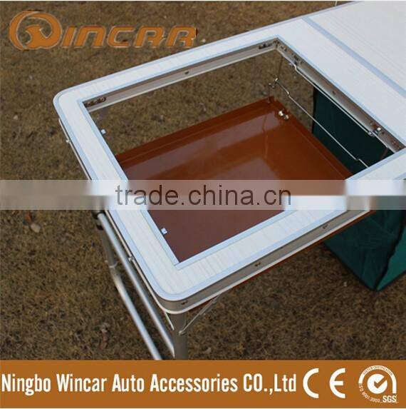 Foldable picnic MDF camping kitchen for BBQ