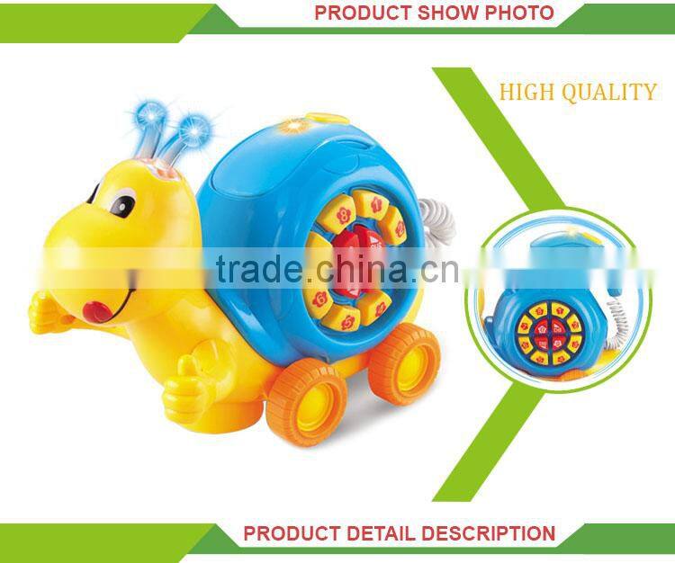 Newest musical electric cartoon plastic turbo snail toys