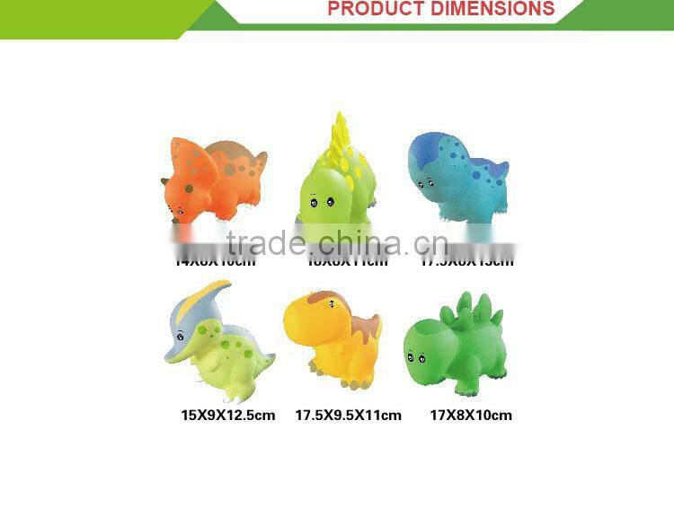 Baby animal set 6 inch wholesale rubber toy dinosaurs