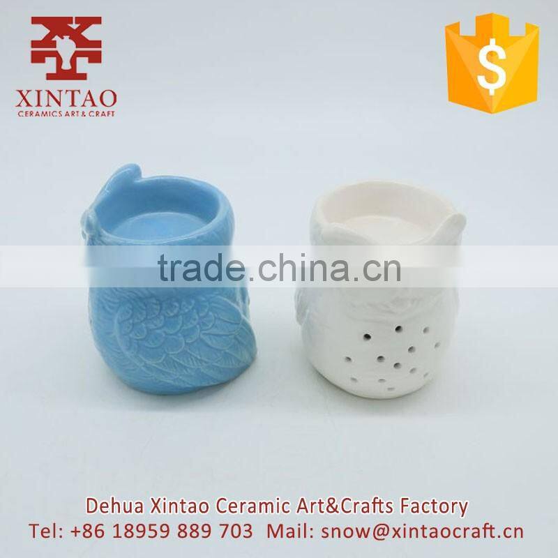 Better Homes and Gardens Ceramic Pillar Blue Candle Holders