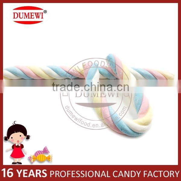 Rainbow Long Twist Marshmallow Sweet Stick Cotton Candy