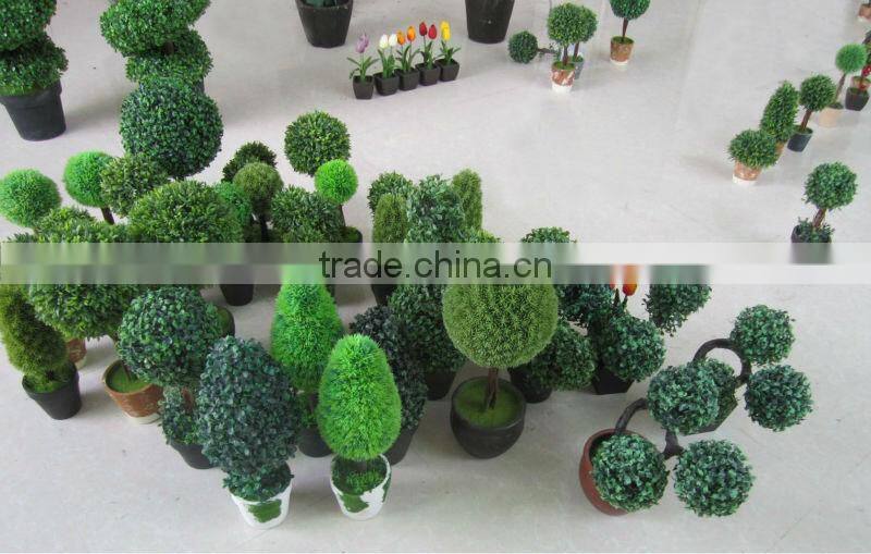Artificial boxwood topiary tree