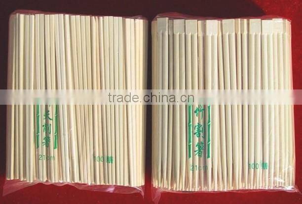 21 mm disposable twin mao bamboo chopstick with paper