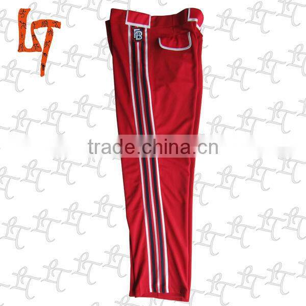 High quality custom free sizes sublimation baseball pants